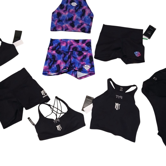 TYR Women's Black and Purple Swimwear Collection